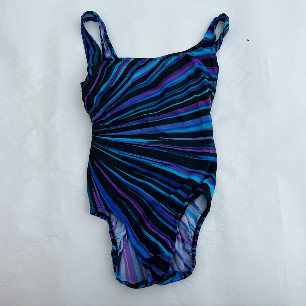 Womens vintage one piece Robby Len swim fashions bathing suit size 8‎
